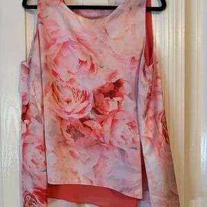 CLEO Petite Peony Print Women’s Top